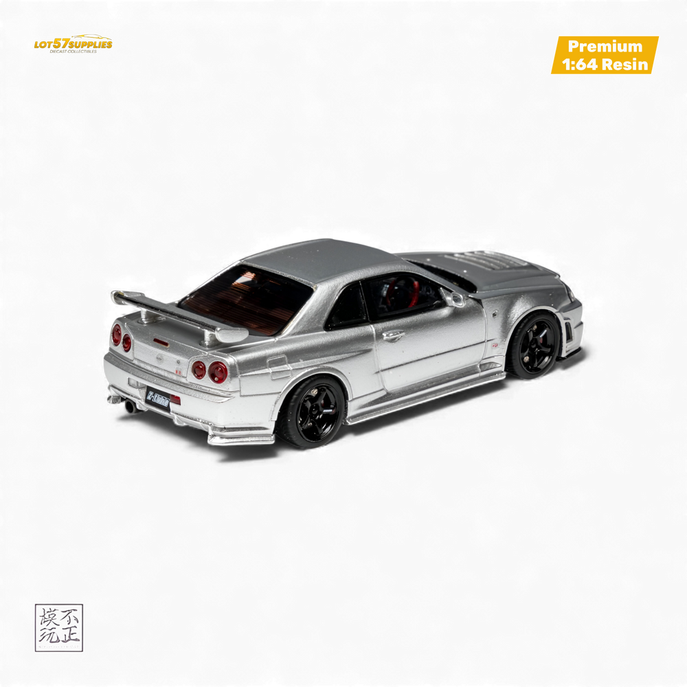 Car's Lounge Skyline GT-R R34 NISMO Z-TUNE - Z-TUNE Silver 1:64 (ONLINE ORDER ONLY)