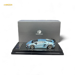 (Pre-Order) Rotating Wheel Rowen Aventador S - Ice Blue 1/64 (ONLINE ORDER ONLY)