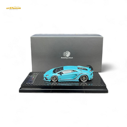 (Pre-Order) Rotating Wheel Rowen Aventador S - Pearl Blue 1/64 (ONLINE ORDER ONLY)