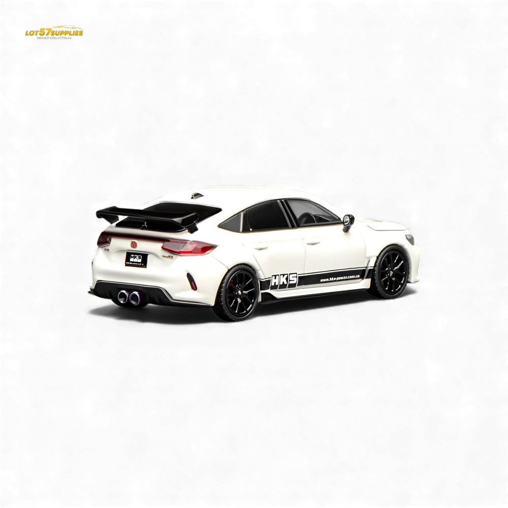(Pre-Order) Motorhelix Civic Type R FL5 - HKS White 1:64 (ONLINE ORDER ONLY)