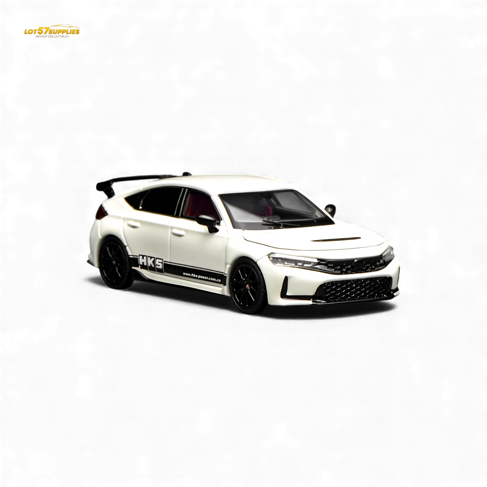 (Pre-Order) Motorhelix Civic Type R FL5 - HKS White 1:64 (ONLINE ORDER ONLY)