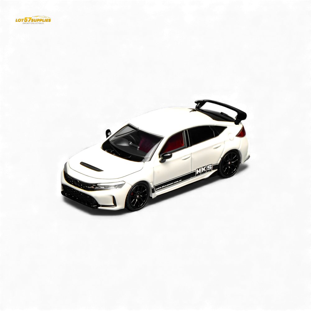 (Pre-Order) Motorhelix Civic Type R FL5 - HKS White 1:64 (ONLINE ORDER ONLY)