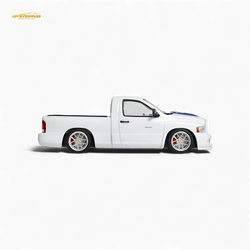 (Pre-Order) GCD Dodge RAM SRT-10 - White Blue Stripe (LHD) 1:64 (ONLINE ORDER ONLY)