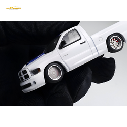 (Pre-Order) GCD Dodge RAM SRT-10 - White Blue Stripe (LHD) 1:64 (ONLINE ORDER ONLY)