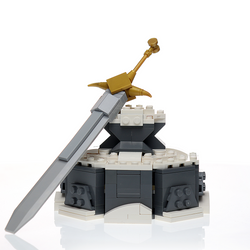 Custom Sword in the Stone MOC made using LEGO elements (Online Order Only)