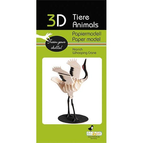 Whooping Crane 3D Cardboard Model Kit Fridolin (ONLINE ORDER ONLY)