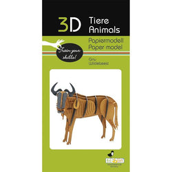 Wildebeest 3D Cardboard Model Kit Fridolin (ONLINE ORDER ONLY)