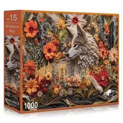 Wildflower Wolf 1000 Piece Jigsaw Puzzle Final Piece