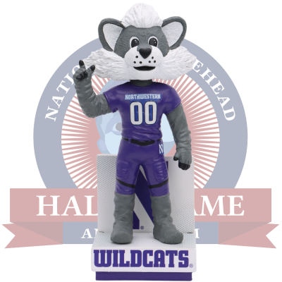 Willie the Wildcat Northwestern Wildcats Mascot Bobblehead (ONLINE ORDER ONLY)