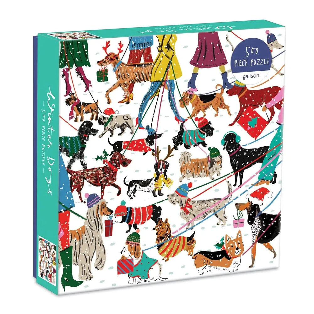 Winter Dogs 500 Piece Jigsaw Puzzle Galison (ONLINE ORDER ONLY)
