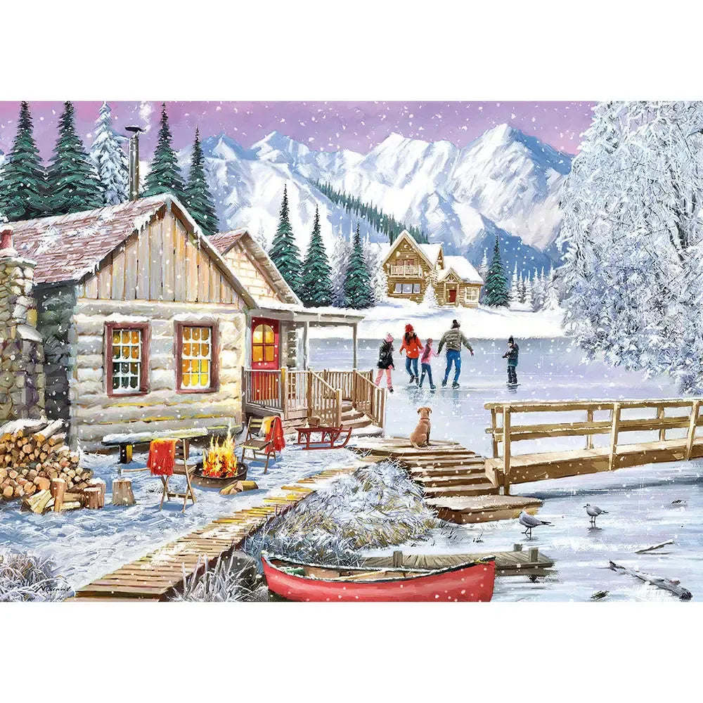 Winter in the Cabin 1000 Piece Jigsaw Puzzle Gibsons (ONLINE ORDER ONLY)