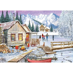 Winter in the Cabin 1000 Piece Jigsaw Puzzle Gibsons (ONLINE ORDER ONLY)
