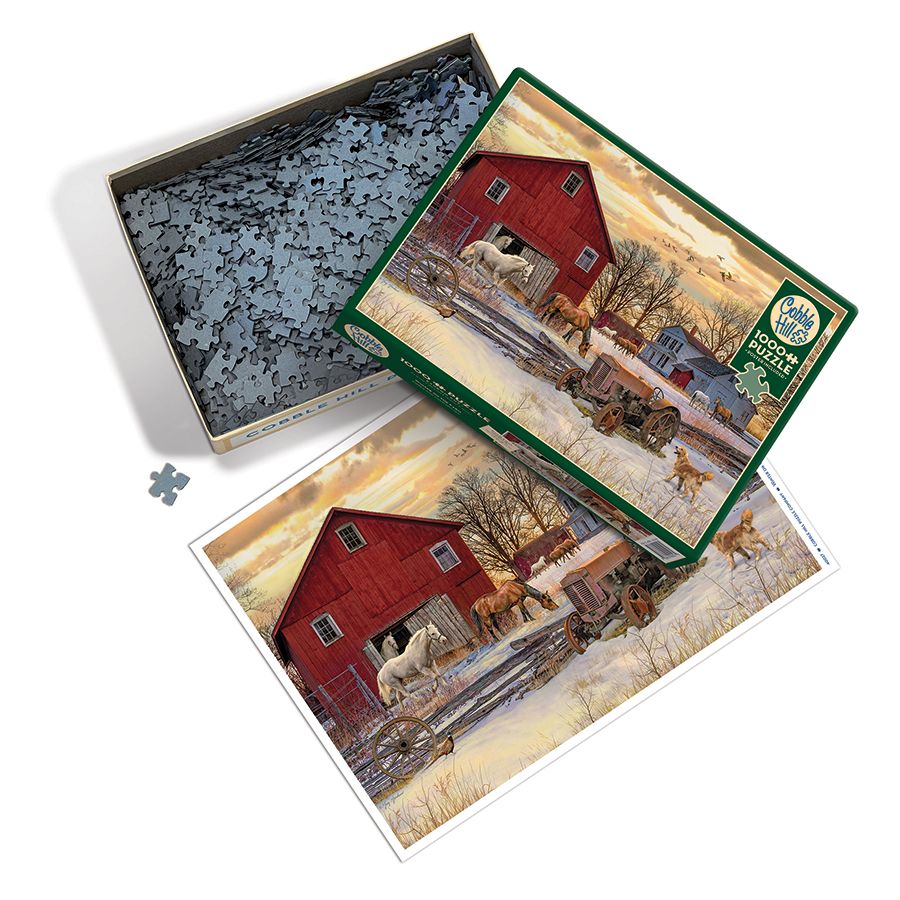 Winter on the Farm 1000 Piece Jigsaw Puzzle Cobble Hill (ONLINE ORDER ONLY)