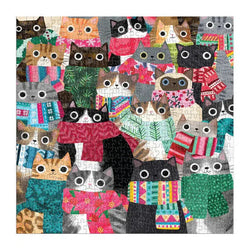 Wintry Cats 500 Piece Jigsaw Puzzle Galison (ONLINE ORDER ONLY)
