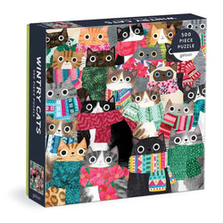 Wintry Cats 500 Piece Jigsaw Puzzle Galison (ONLINE ORDER ONLY)
