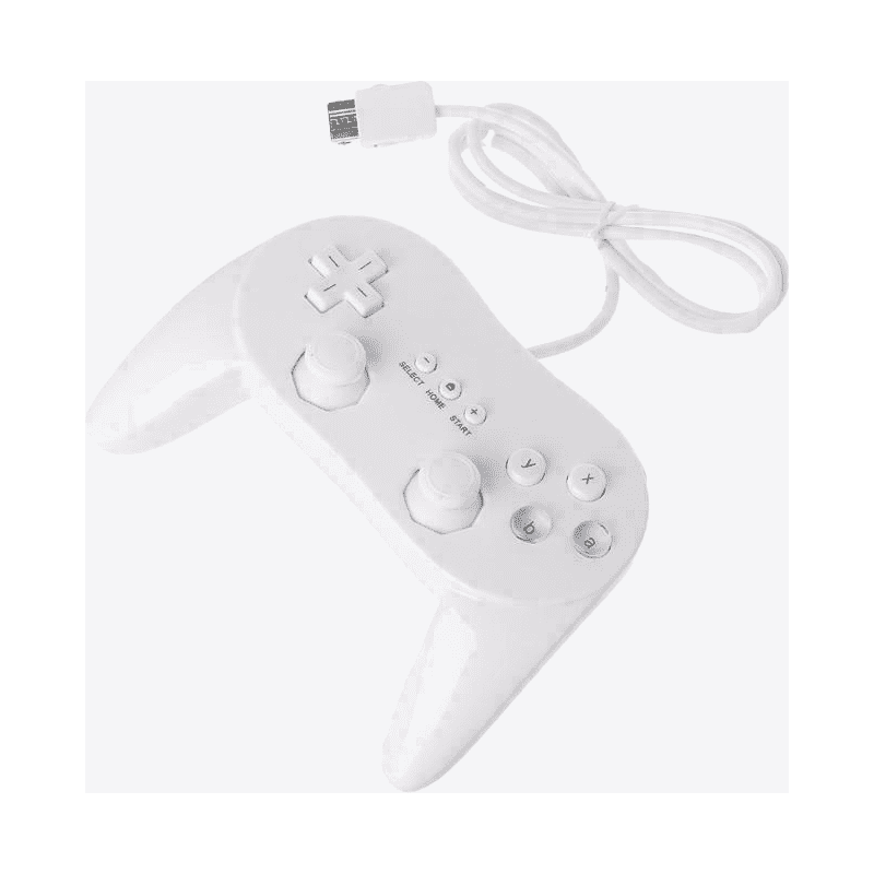 Wired Classic Controller (2) - White (Pro Style) for Wii & Wii-U (Online Order Only)