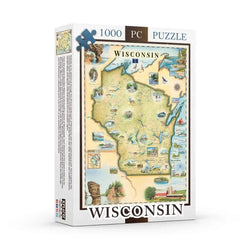 Wisconsin 1000 Piece Jigsaw Puzzle Xplorer Maps