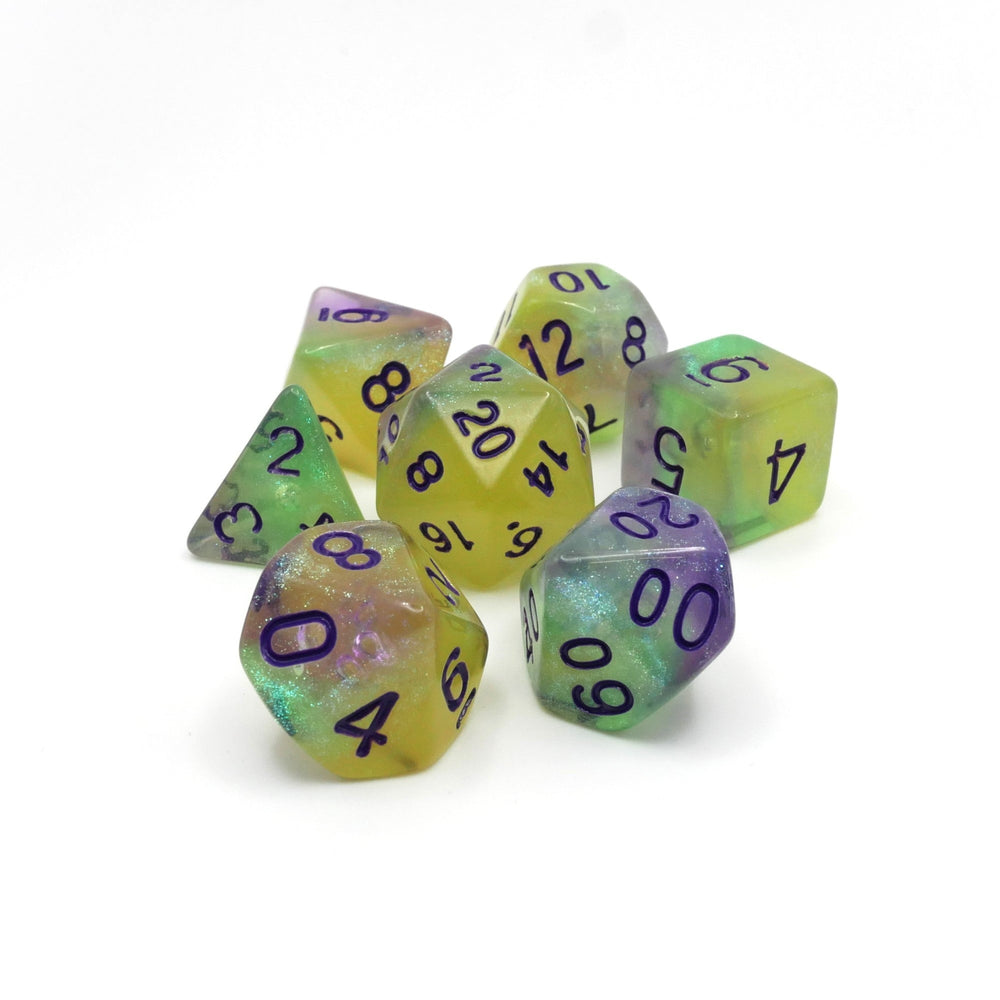 Witches' Living Brew - 7 Piece DnD Dice Set | Acrylic RPG Gaming Dice (ONLINE ORDER ONLY)