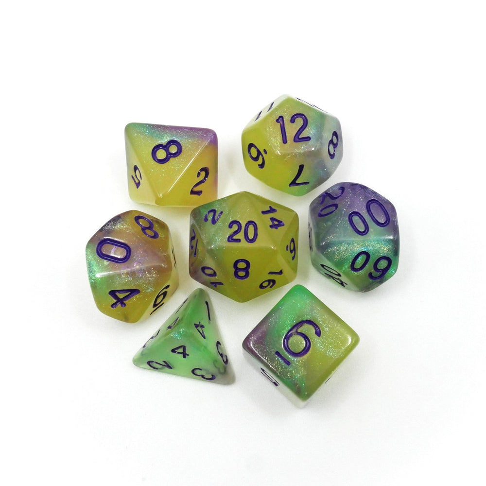 Witches' Living Brew - 7 Piece DnD Dice Set | Acrylic RPG Gaming Dice (ONLINE ORDER ONLY)