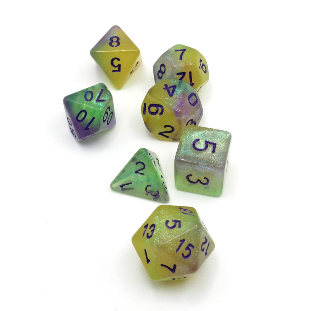 Witches' Living Brew - 7 Piece DnD Dice Set | Acrylic RPG Gaming Dice (ONLINE ORDER ONLY)