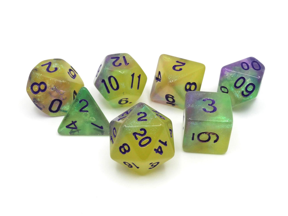 Witches' Living Brew - 7 Piece DnD Dice Set | Acrylic RPG Gaming Dice (ONLINE ORDER ONLY)