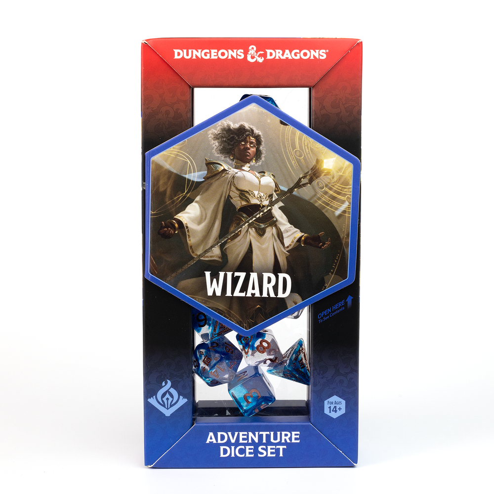 D&D Adventure Dice Set - Wizard Edition | Blue 16pc Collection (ONLINE ORDER ONLY)
