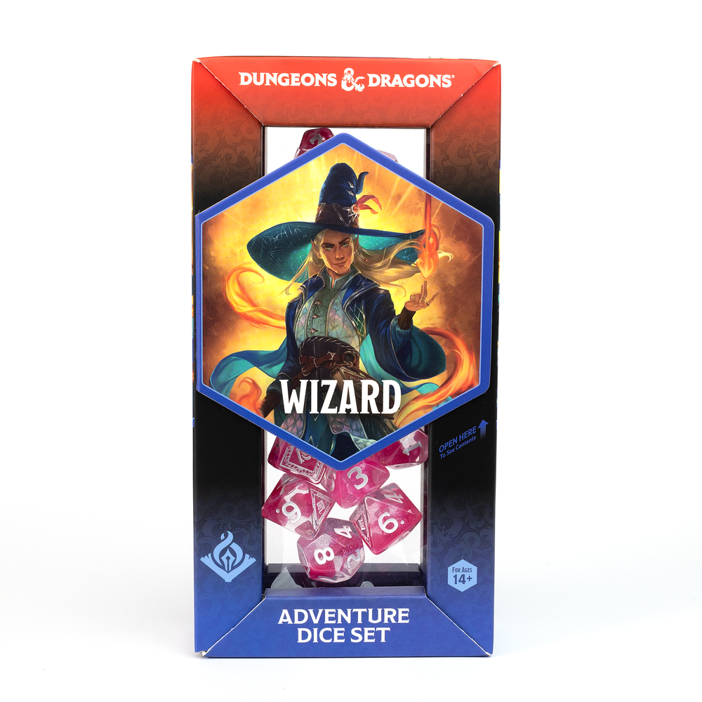 D&D Adventure Dice Set - Wizard Edition | Fuchsia 16pc Collection (ONLINE ORDER ONLY)
