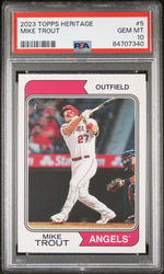 2023 TOPPS HERITAGE MIKE TROUT  #5 - PSA 10 (Online Order Only)