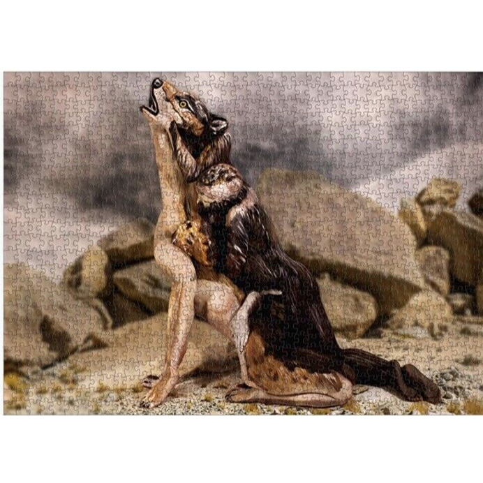 Wolf Body Painting 1000 Piece Jigsaw Puzzle Funwares (ONLINE ORDER ONLY)