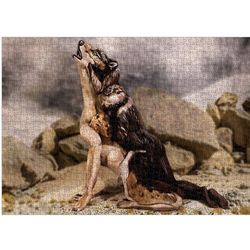 Wolf Body Painting 1000 Piece Jigsaw Puzzle Funwares (ONLINE ORDER ONLY)
