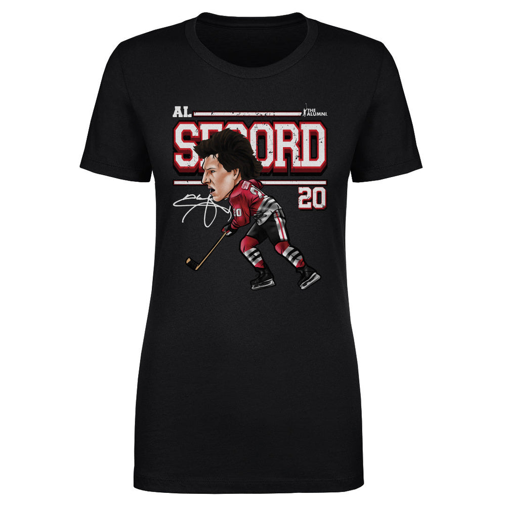 Al Secord Chicago Cartoon WHT