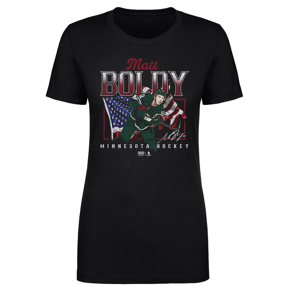 Matt Boldy Minnesota USA Flag WHT (ONLINE ORDER ONLY)
