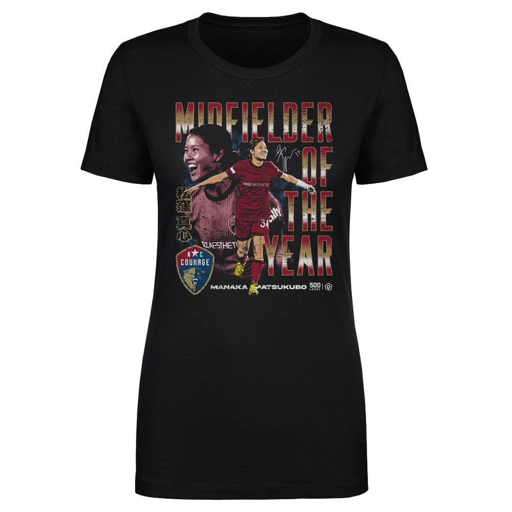 Manaka Matsukubo North Carolina Courage 2025 Midfielder Of The Year WHT (ONLINE ORDER ONLY)