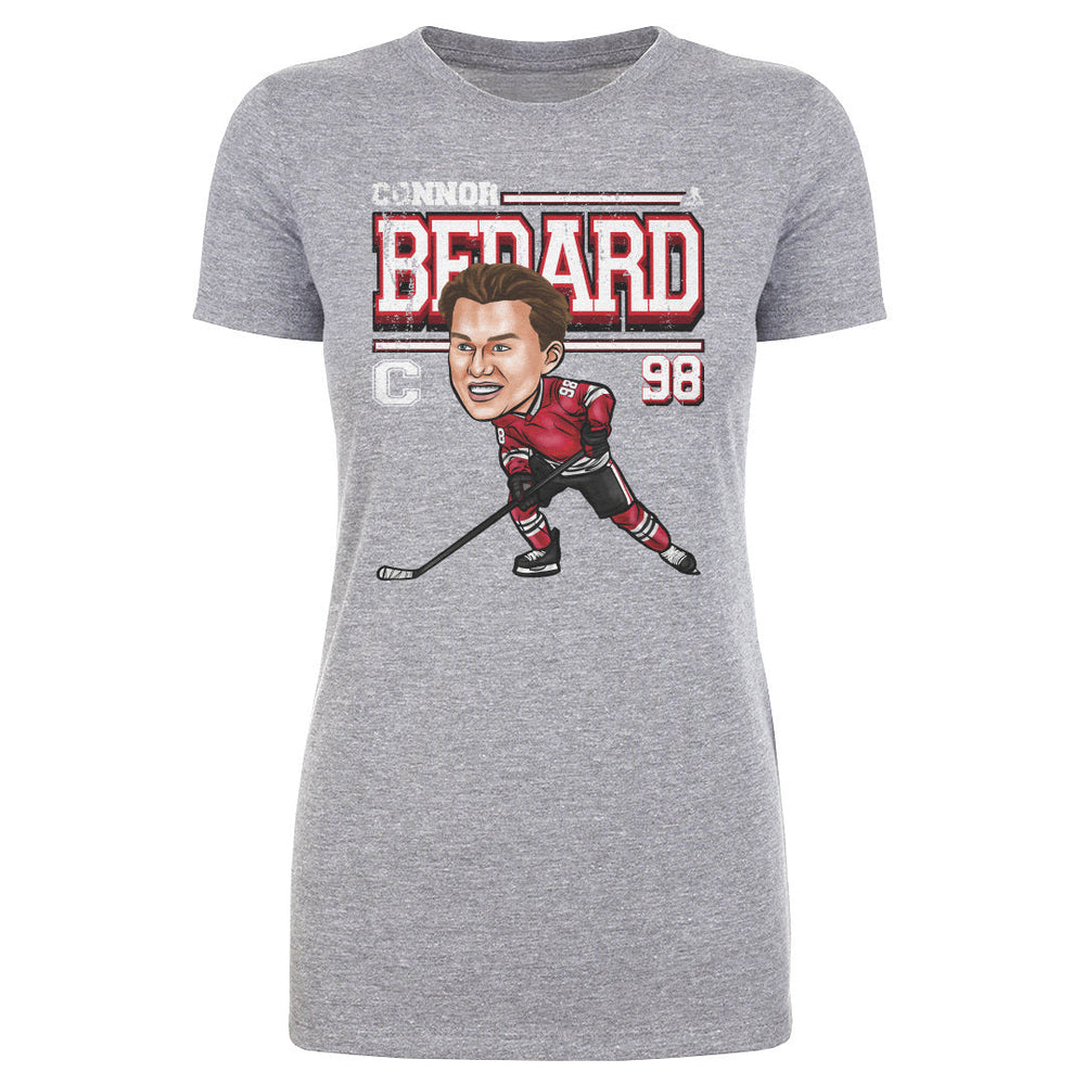 Connor Bedard Chicago Cartoon WHT