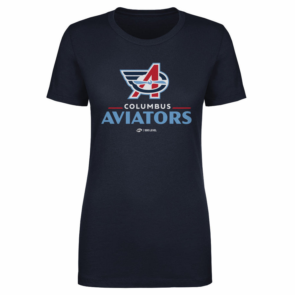 Columbus Aviators Primary Logo WHT (ONLINE ORDER ONLY)