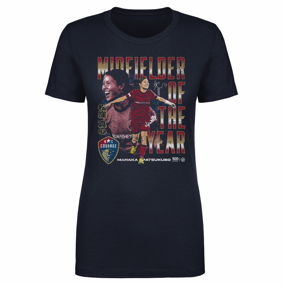 Manaka Matsukubo North Carolina Courage 2025 Midfielder Of The Year WHT (ONLINE ORDER ONLY)