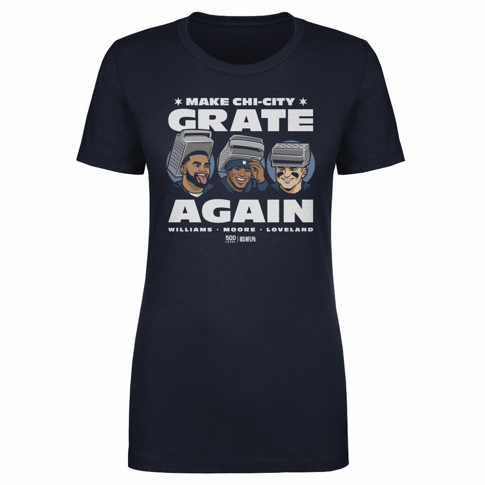 Caleb Williams Chicago Cheese Grater Heads WHT (ONLINE ORDER ONLY)