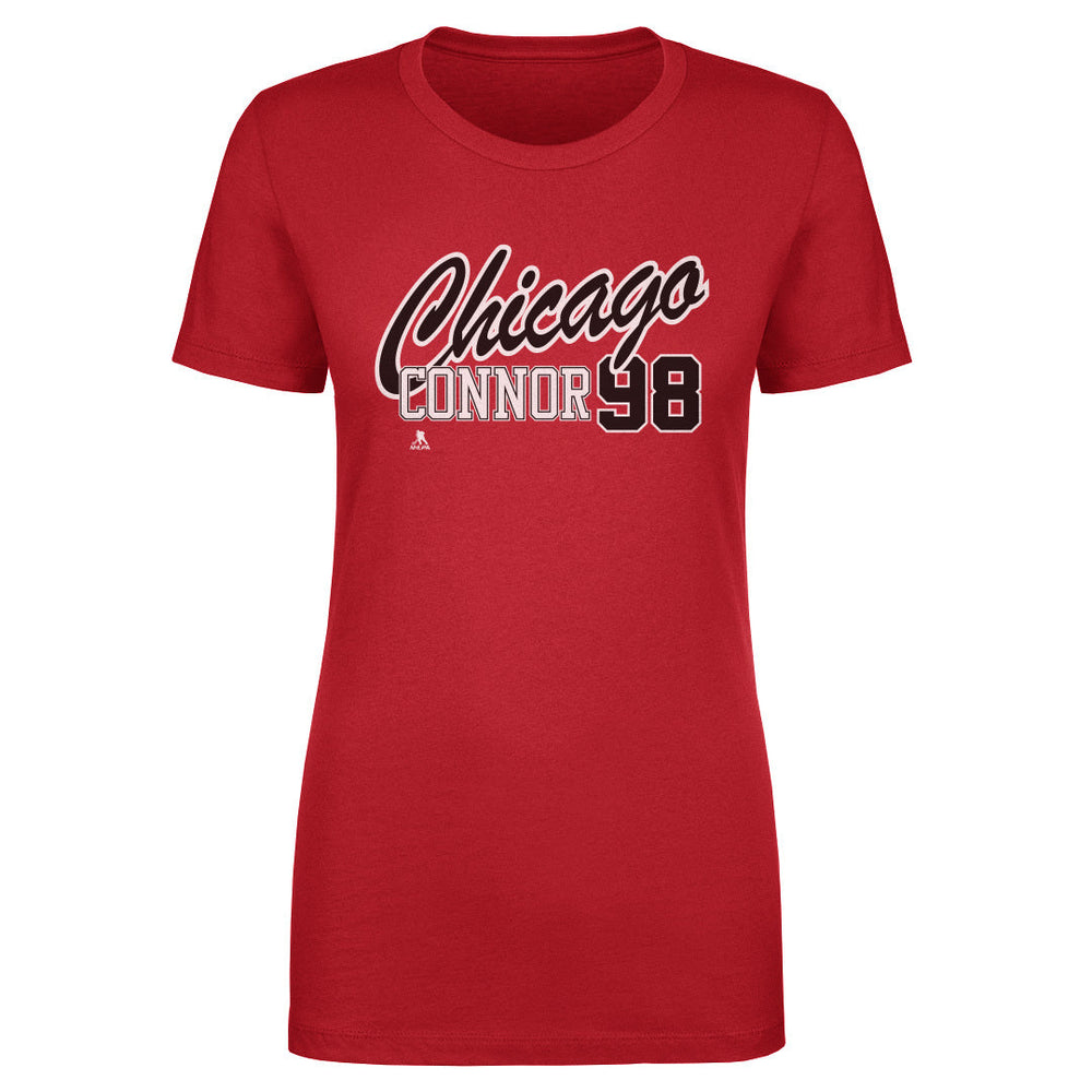 Connor Bedard Chicago Script 98 WHT