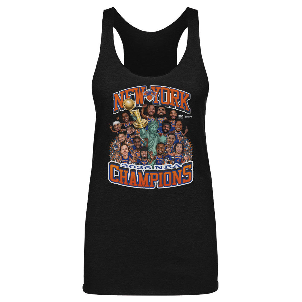 New York Knicks NBA Finals 2026 Champions Caricature WHT