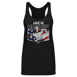 Jack Hughes New Jersey American Flag WHT (ONLINE ORDER ONLY)