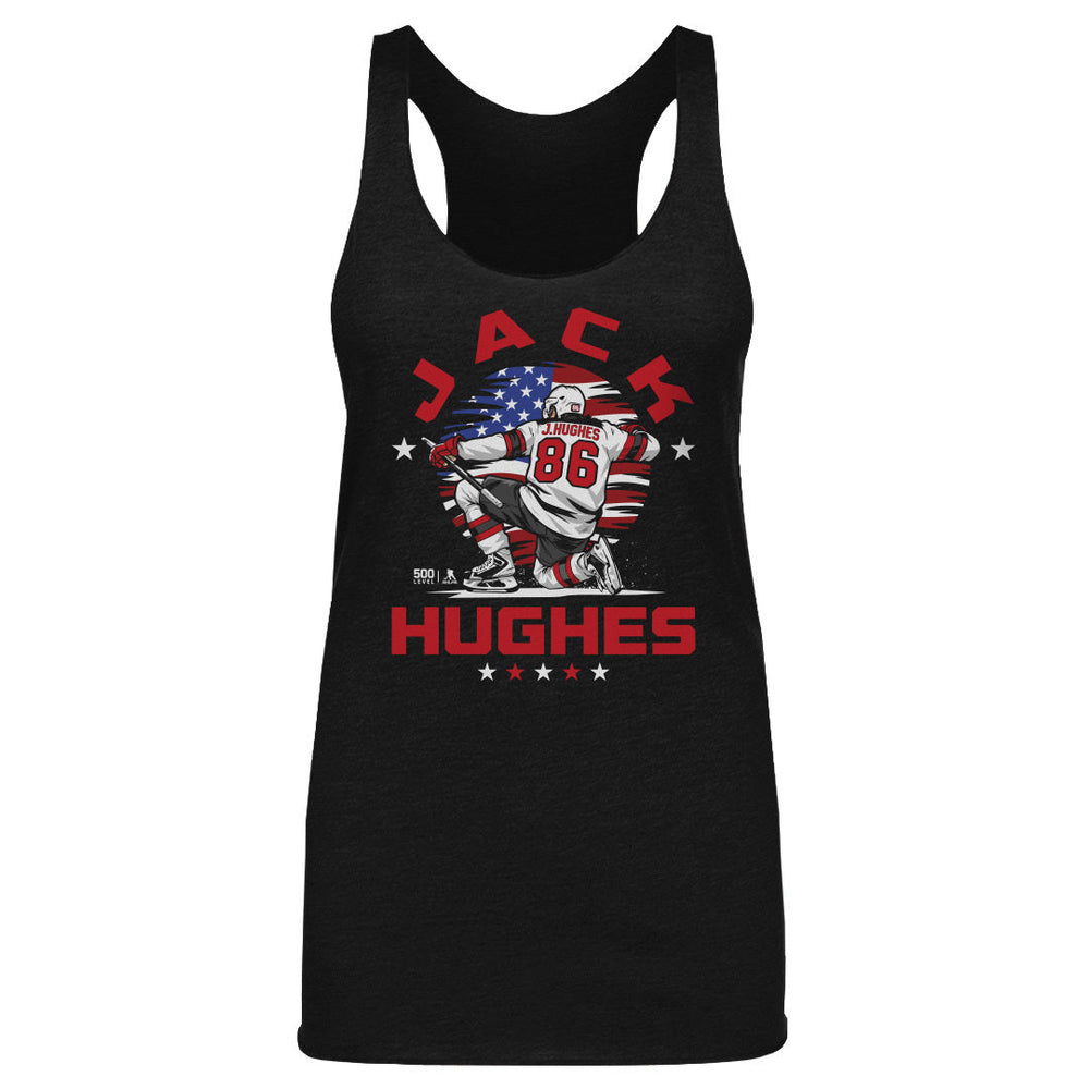 Jack Hughes New Jersey USA Flag Celebration WHT (ONLINE ORDER ONLY)
