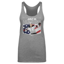 Jack Hughes New Jersey American Flag WHT (ONLINE ORDER ONLY)