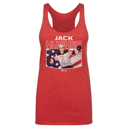 Jack Hughes New Jersey American Flag WHT (ONLINE ORDER ONLY)
