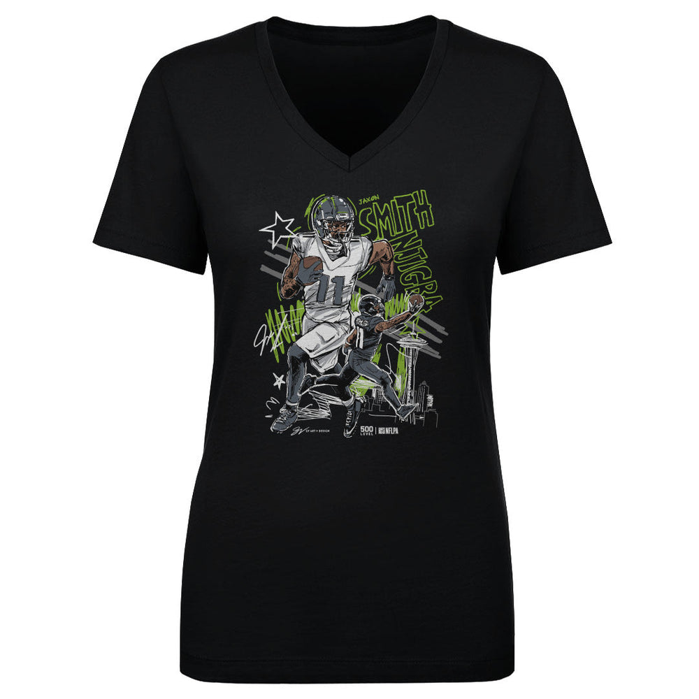 Jaxon Smith-Njigba Seattle Scribble WHT (ONLINE ORDER ONLY)