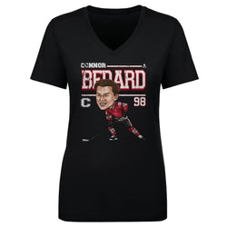 Connor Bedard Chicago Cartoon WHT