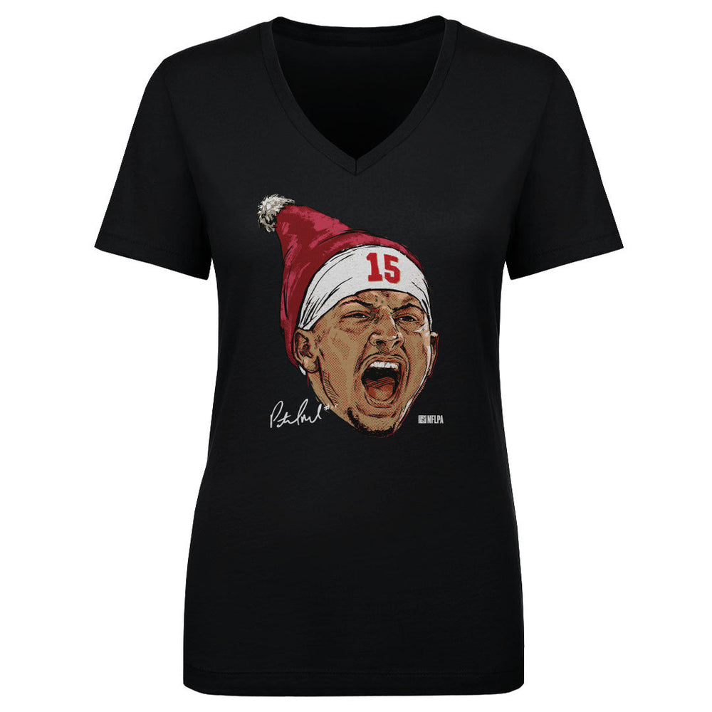 Patrick Mahomes Kansas City Portrait Santa Hat WHT (ONLINE ORDER ONLY)