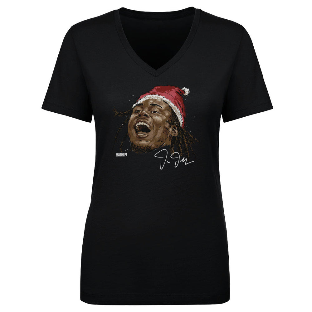 Justin Jefferson Minnesota Portrait Santa Hat WHT (ONLINE ORDER ONLY)