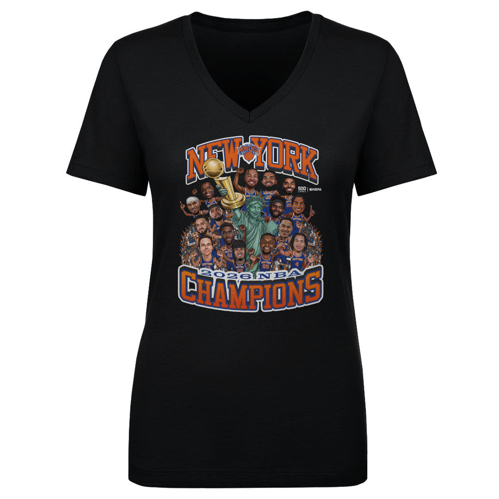New York Knicks NBA Finals 2026 Champions Caricature WHT