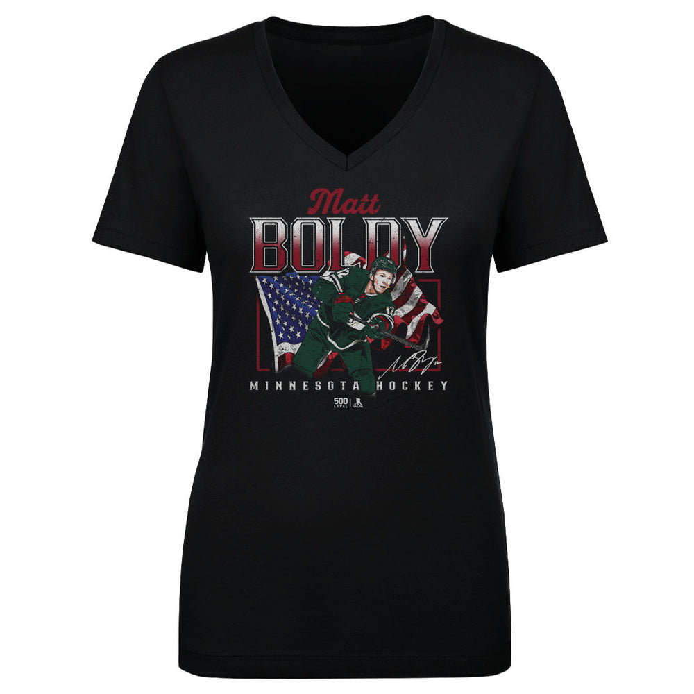 Matt Boldy Minnesota USA Flag WHT (ONLINE ORDER ONLY)