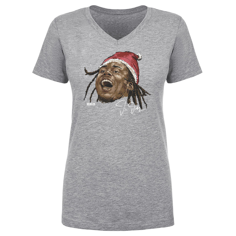 Justin Jefferson Minnesota Portrait Santa Hat WHT (ONLINE ORDER ONLY)